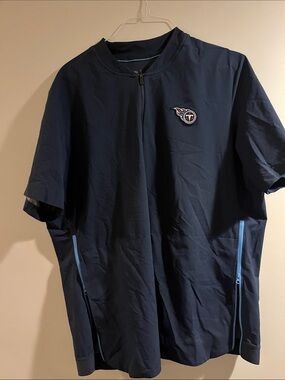 Nike Navy Blue Lightweight Shirt Jacket with Light Blue Accents